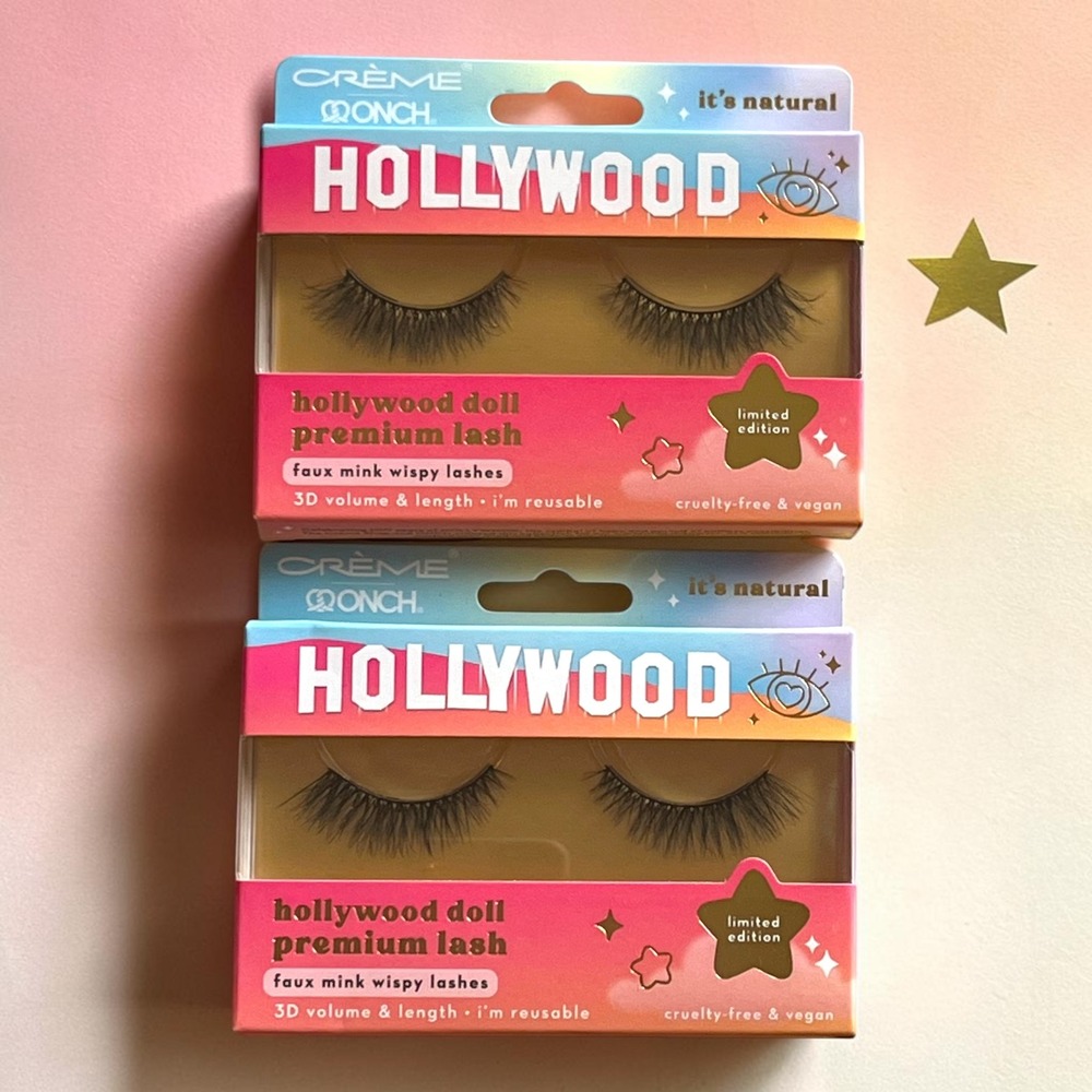 The Creme Shop ONCH Hollywood Doll Premium Lash Faux Mink Wispy Reusable 2 Pack
